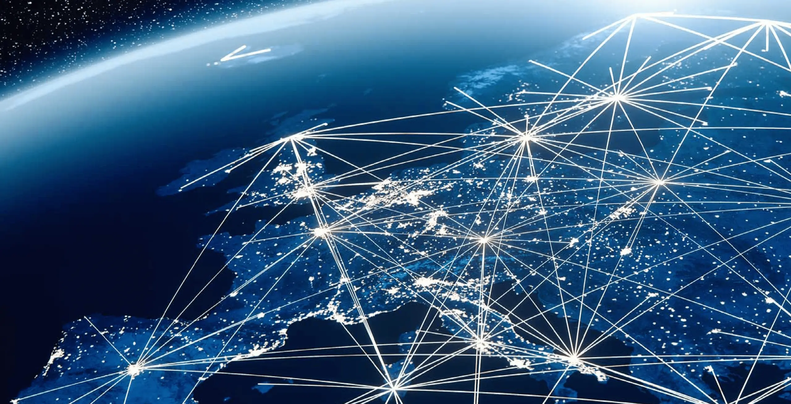 Global network visualization over Europe