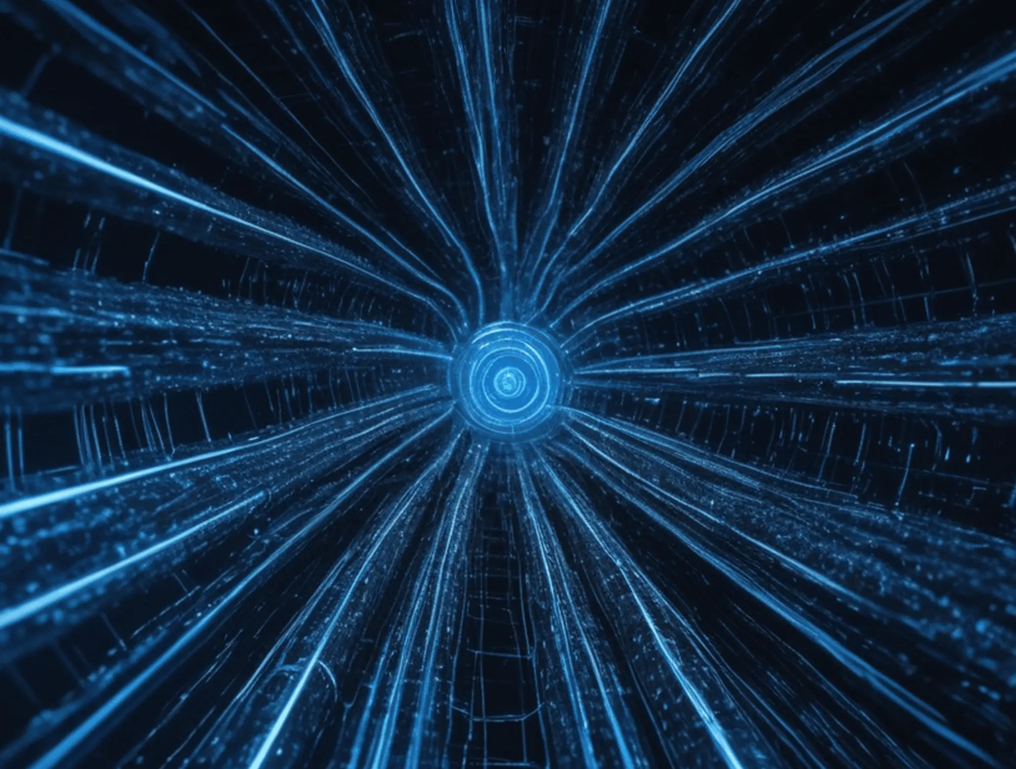 Blue digital rays pattern