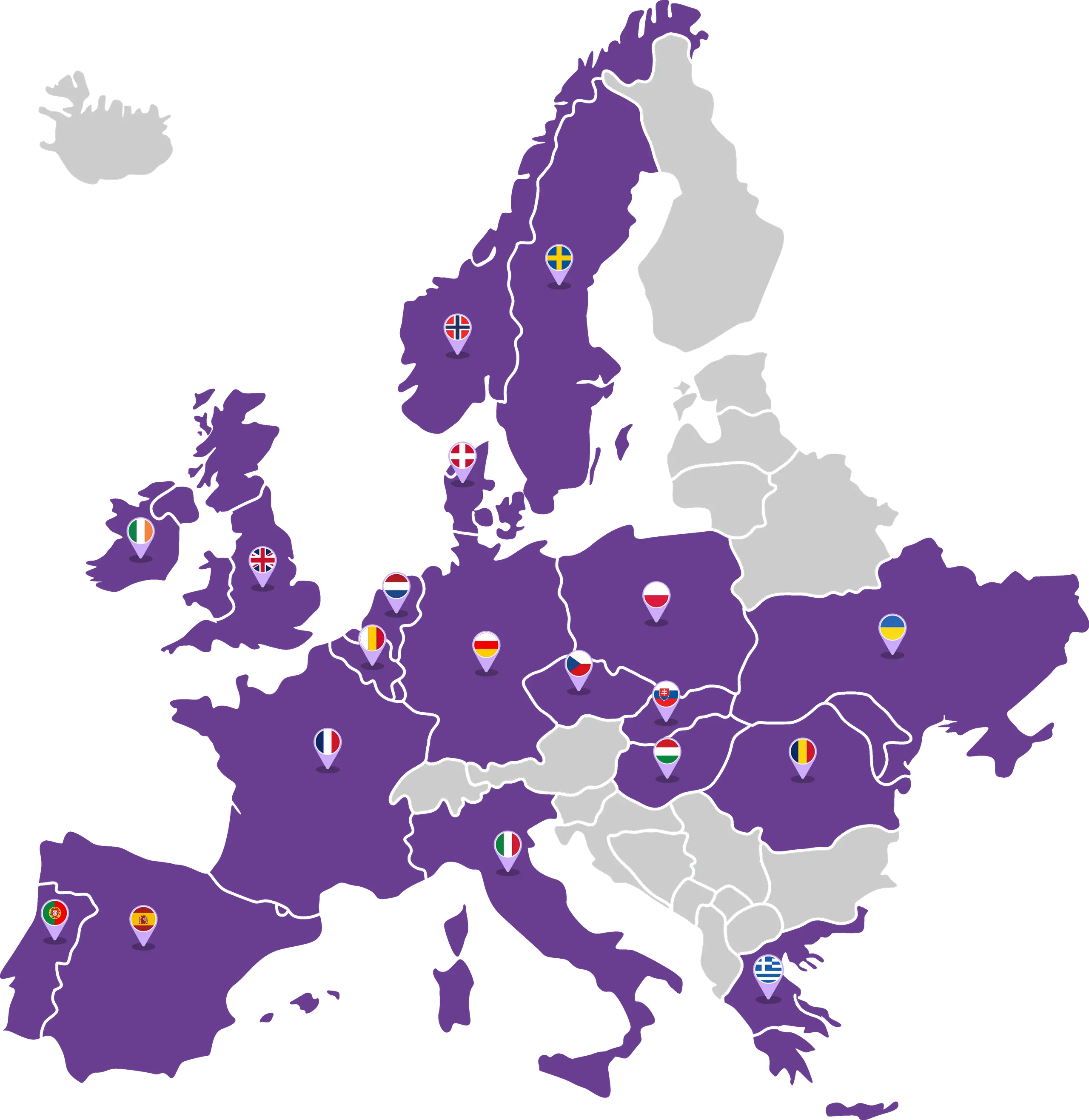 Europe map illustration